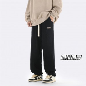 23新款灯芯绒贴标加绒加厚直筒裤休闲束脚裤A316-1-K1209P68控85图片