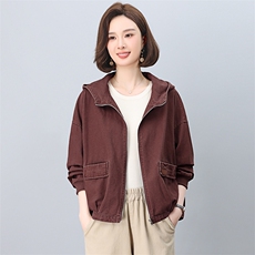 短外套女2025春秋新款休闲百搭复古夹克上衣，女装短外套，忆绮罗