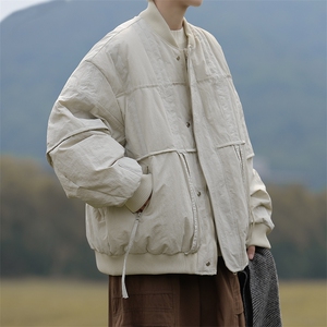 棒球领棉服男短款棉袄日系男生保暖棉衣外套M063-P98图片