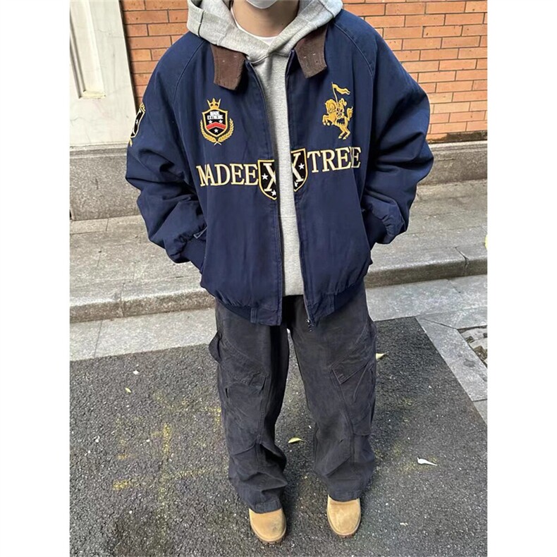 2025美式复古哈灵顿夹克秋做旧高级感夹棉工装外套男JK1170-P108,男装夹克,星座1103-3