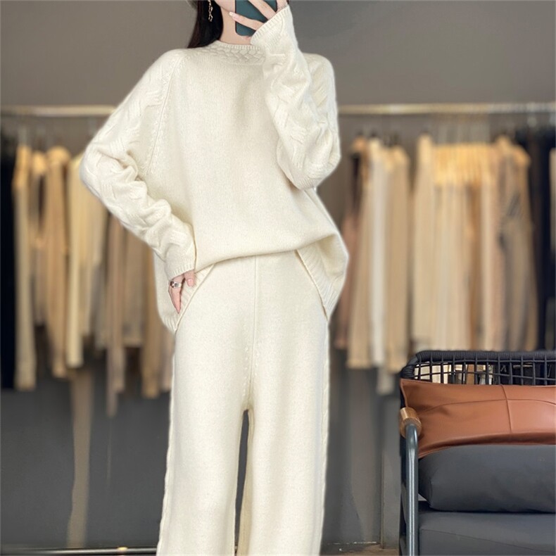 2025年秋季新款百搭女士圆领纯色长袖羊毛衫，女装羊毛衫，宛庄羊绒