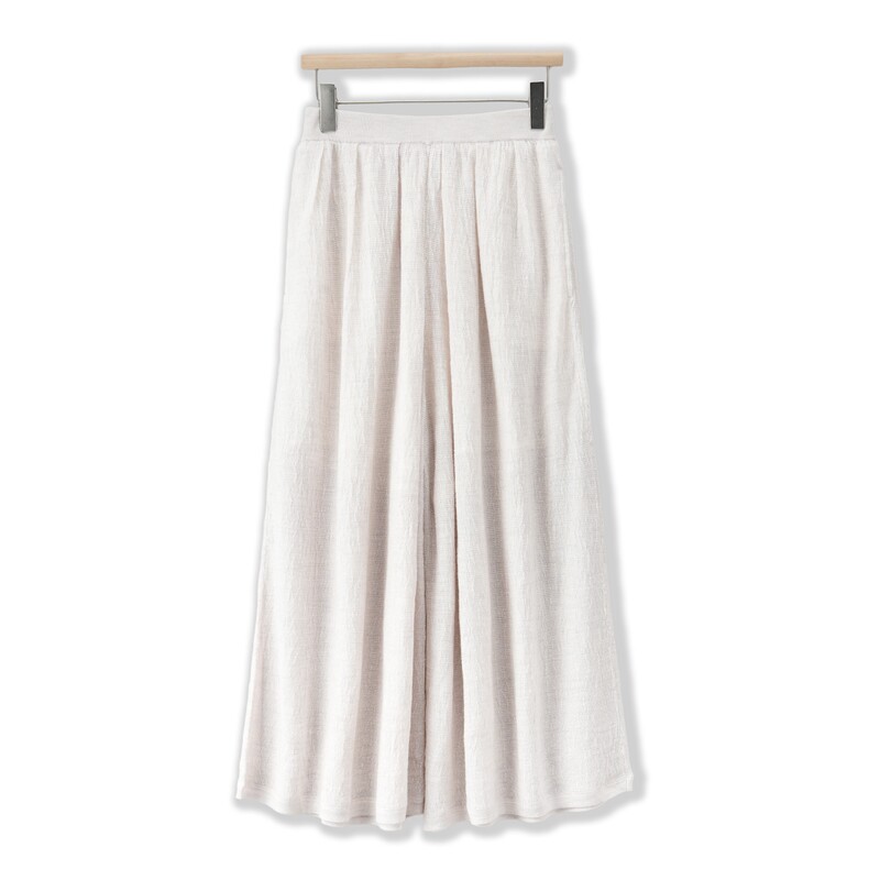 2025年夏季直筒裤中腰宽松松紧长裤百搭气质针织长裤，女装休闲裤，绒崒