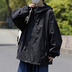 A832-P55春秋潮牌ins连帽百搭夹克防晒衣男美式户外冲锋衣外套，男装夹克，星座512-6