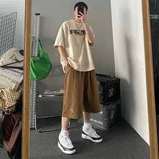 【现货主推款】夏工装七分裤男短裤阔腿裤休闲裤DK1309-P40控58，男装牛仔裤，星座810(原QT5070)