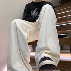8XL-M特大码秋季新款垂感休闲裤男宽松直筒裤男裤拖地裤K943P40，男装休闲裤，电商D206-1