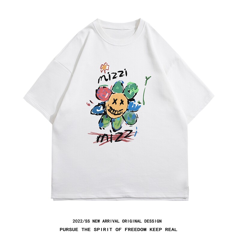 白底23新款夏季时尚百搭印花短袖潮流垂感短裤套装TZ65P50控68,男装牛仔裤,电商A247-1