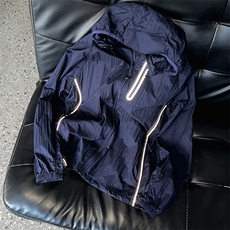 夏季反光条户外防晒衣透气防晒运动防紫外线骑行凉感FS8809P50，男装防晒衣，电商A128