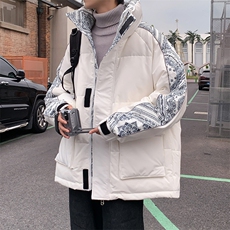 （）卡通工重艺立领潮牌宽松落肩情侣学生鸭绒羽绒服控249，男装羽绒服，星座301D-4(原星座1004-4）