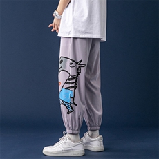 2024秋季新款日系蓝底大码冰丝休闲九分裤M-5XHK21165-特P25，男装休闲裤，电商A022