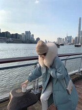 网红同款长款毛领三色可选，其它，12PJL