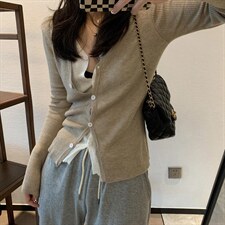 假两件针织开衫，其它，XTZ style