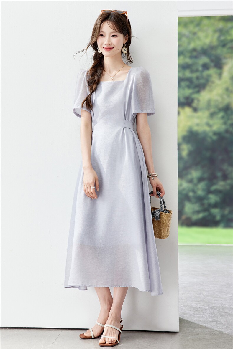 现货新品2026夏装新款收腰透气凉爽时尚收腰女连衣裙,女装连衣裙,木子恋