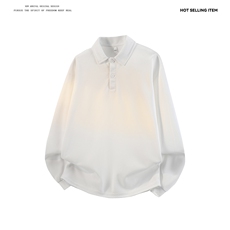 PL9010-P21-控48-现货POLO衫男长袖T恤纯色翻领透气网眼，男装Polo衫，星座116