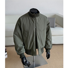假模现货美式立领棒球棉服飞行夹克棉衣短款外套男H1030特P60，男装夹克，电商A341