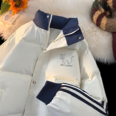 ！2025秋冬新款男士撞色立领棉服加厚棉衣MY203特P80，男装棉衣，电商B220