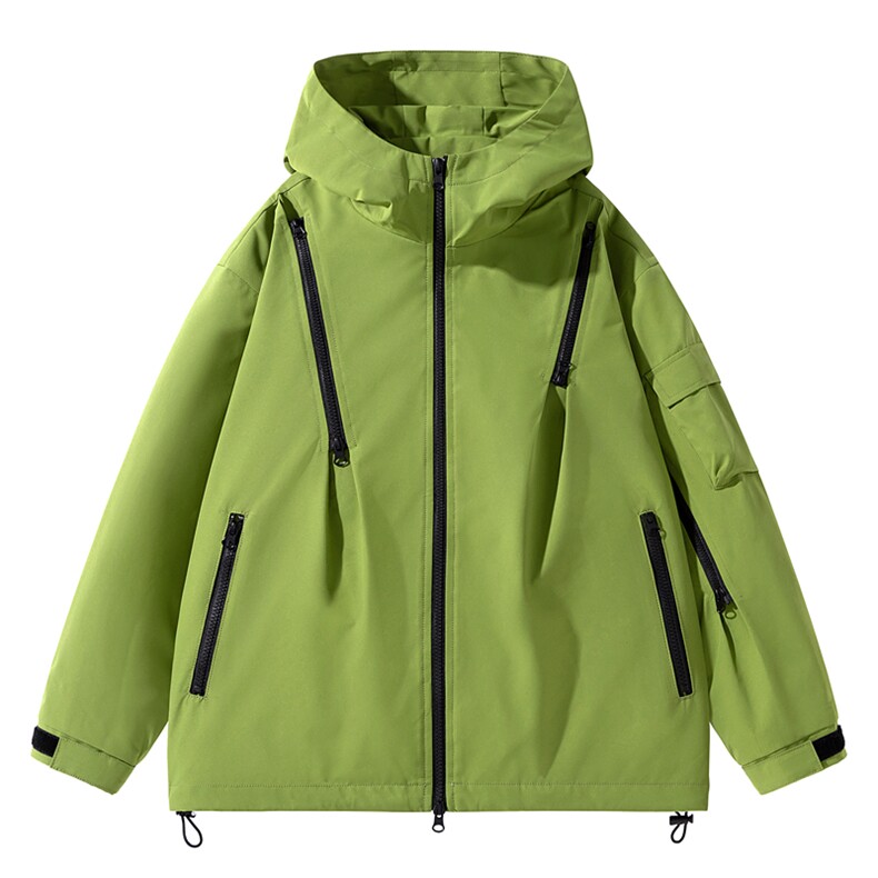 现货多拉链冲锋衣宽松男外套DSA157B-JK1562-P60,男装夹克,电商A157B