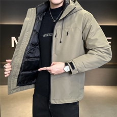 26009-L-4XL-P225标50绒三合一可拆卸内胆店主风羽绒服三穿外套，男装羽绒服，电商B255
