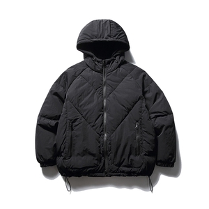 南夏乔装2025冬季新款纯色辑格连帽羽绒服日系复古宽松保暖羽绒袄图片