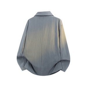 韩版A字廓形西装休闲外套男翻领西服JK2235-P75图片