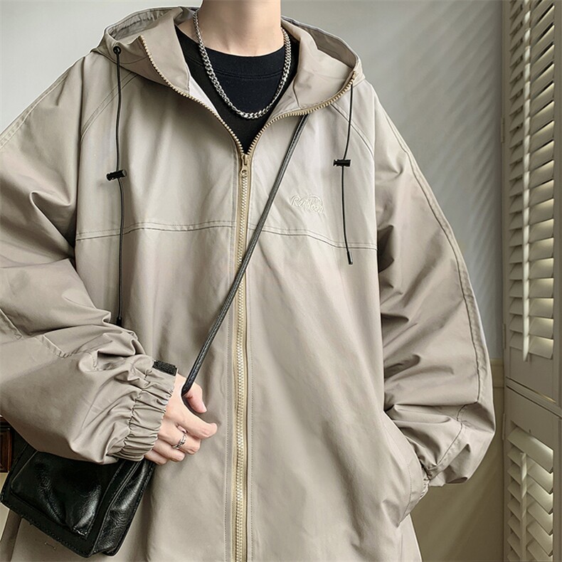 供抖音高品质港风渐变夹克秋冬连帽冲锋X416B-1-JK680-P85限118,男装夹克,星座416B-1