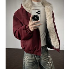 现货螺纹拼接座山雕棉服美式连帽重磅情侣外套A170-M911-P138，男装棉衣，电商A170