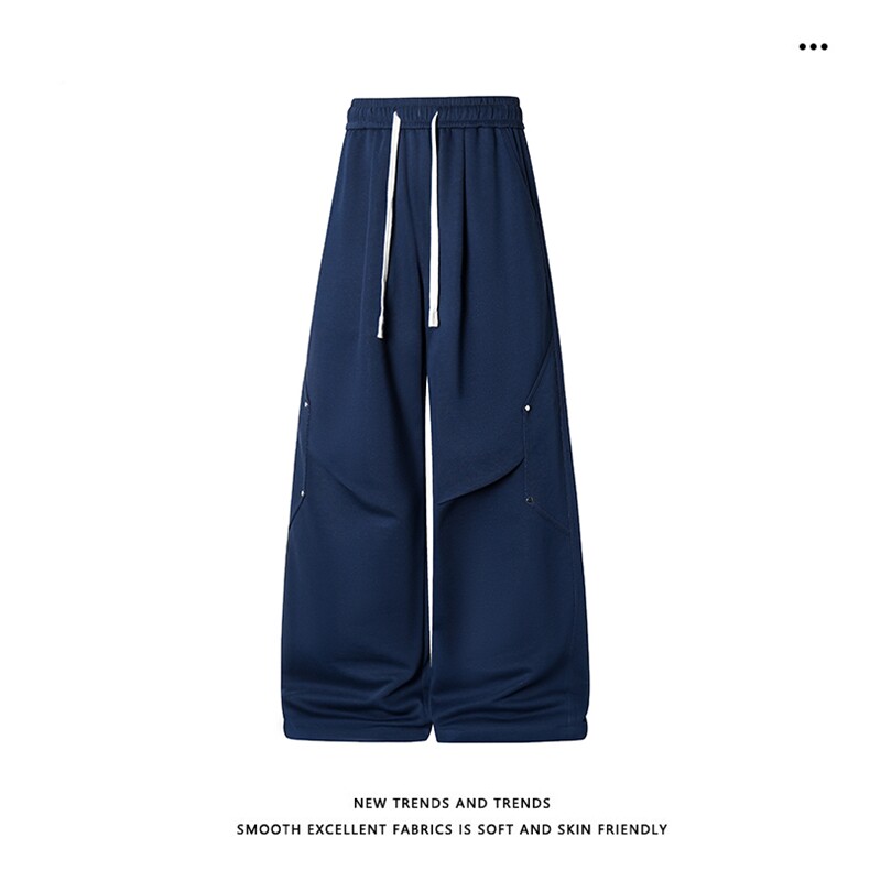 M-5XL 华棉62%宽松休闲铆钉拖地弯刀休闲裤X1590特批35图片