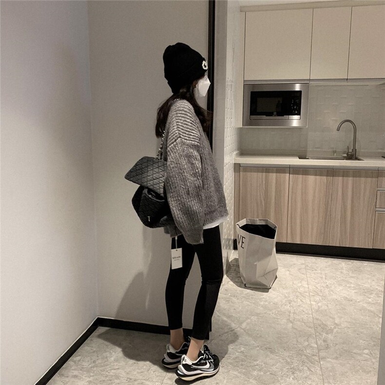 多色慵懒毛衣，女装针织衫/毛衣，XTZ style