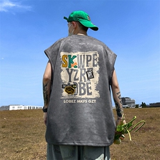 量大优供视频得物直播品220克夏季麂皮绒背心无袖T恤BJ180，男装T恤，电商A486