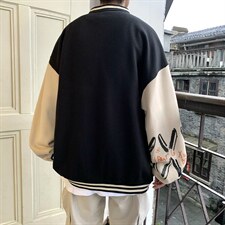 22秋新款宽松休闲撞色情侣棒球夹克卫衣外套B266-Y613-P75，男装夹克，星座B257-1