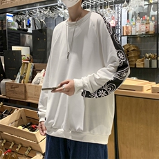 卫衣潮牌ins腰果花拼接外套港风潮流宽松炸街盐系上衣W1369-P32，男装卫衣，星座512-4