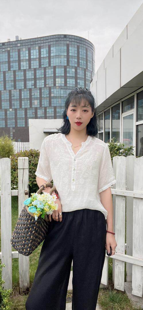 纯苎连衣裙小衫裤子裙子衬衣 时尚风 风淑女风休闲风，女装连衣裙，川哲