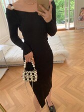 珍珠扣针织裙，其它，HE