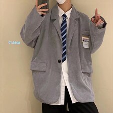 男士休闲西装灯芯绒外套WY15P57图片