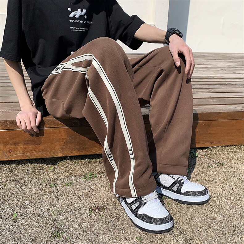 休闲裤男韩版潮流拼色字母高街帅气2023春秋新款ins长裤K3376-P37,男装休闲裤,星座412-2