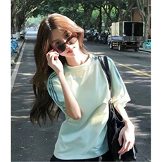 抖音得物品质二开240克宽松纯棉美式潮牌印花三条杠中性风短袖T恤，男装T恤，电商A486-1