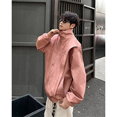 皮衣外套男春秋高级感痞帅机车服潮牌美式飞行员夹克LW1944-p77，男装夹克，星座1008