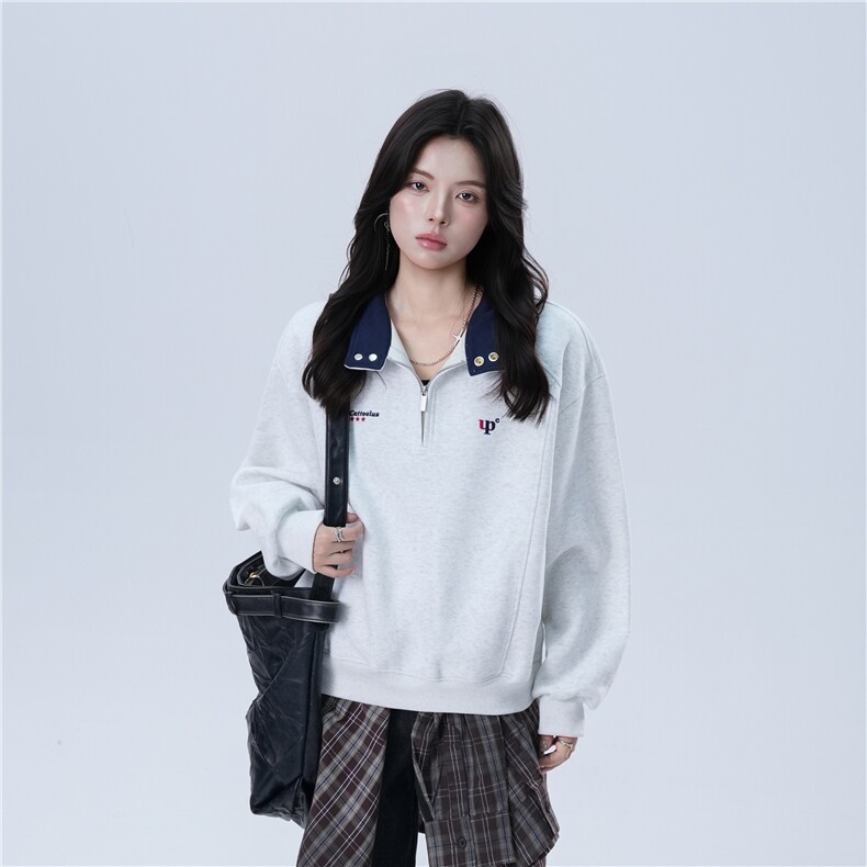 5597-P55新款潮牌宽松百搭简约长袖卫衣男女同款，女装卫衣/绒衫，星座617A-2