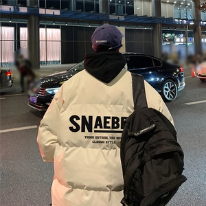 港风新款冬季时尚百搭字母印花加厚棉服MY62062特批75控118图片