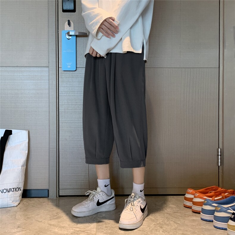 2023夏季新款休闲裤男潮牌裤子宽松薄款冰丝裤  2077-特批20图片