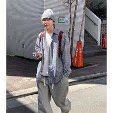 男士长袖衬衫小格子cityboy潮流翻领衬衣春休闲外套男922P45，男装衬衫，星座710