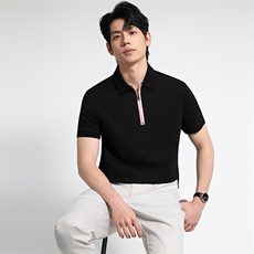 2025夏季新款高品质拉链设计时尚短袖翻领Polo衫2271-P50控84，男装T恤，电商D342