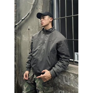 冬季新款加厚加棉时尚百搭简约设计潮流休闲防风夹克男 M9600图片