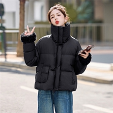 羽绒服女款2025年新款时尚洋气短款白鸭绒气质大翻领冬季保暖外套，女装羽绒服，意芙