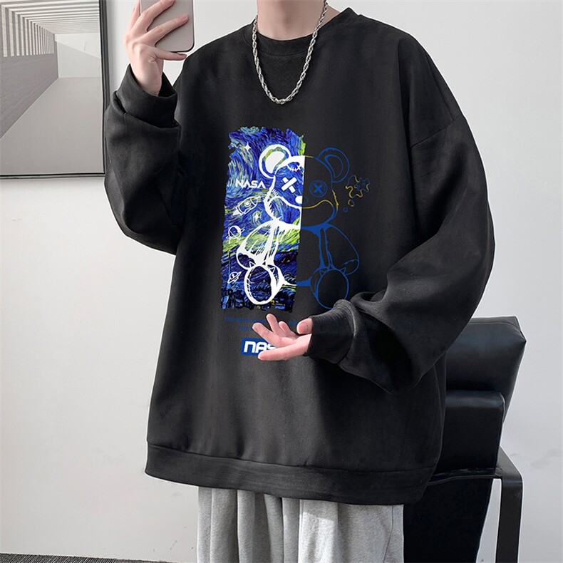 麂皮绒卫衣男大码重磅长袖t恤男JW81290-P35,男装卫衣,电商A040