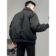 现货美式高街休闲夹克冬季三防立领纯色户外工装加厚棉服外套，男装夹克，电商A486