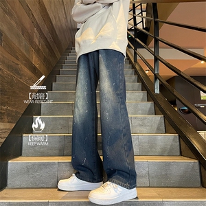 2024现货抖音品质加绒加厚新款牛仔裤M-5XL-KZ8552JR-P65图片