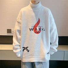 ！2023秋冬新款男士高领毛衣百搭加厚保暖印花针织衫M702P55，男装针织衫/毛衣，电商B220