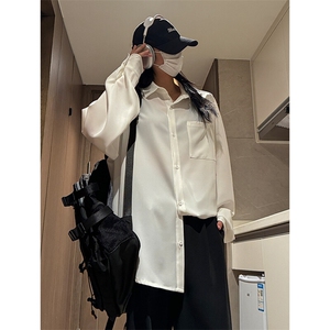 【直播】 C2339-TP4568 垂感纯色衬衫女2025秋宽松休闲衬衣女图片
