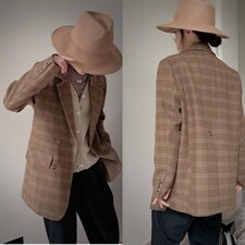 羊毛格子外套，其它，麦缇诺