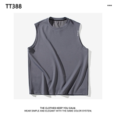 夏季透气亲肤冰丝时尚无袖短袖TT388特批-34，男装T恤，星座718